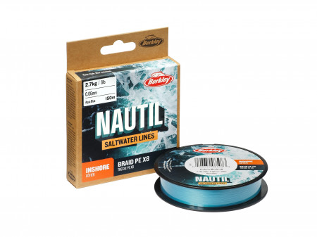 FIR TEXTIL BERKLEY NAUTIL BRAID X8 150M 0.10 AQUABLUE