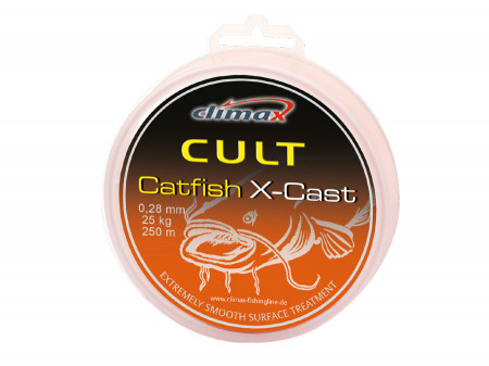 FIR TEXTIL CLIMAX CULT CATFISH X-CAST ORANGE 250M 0.39MM 40KG