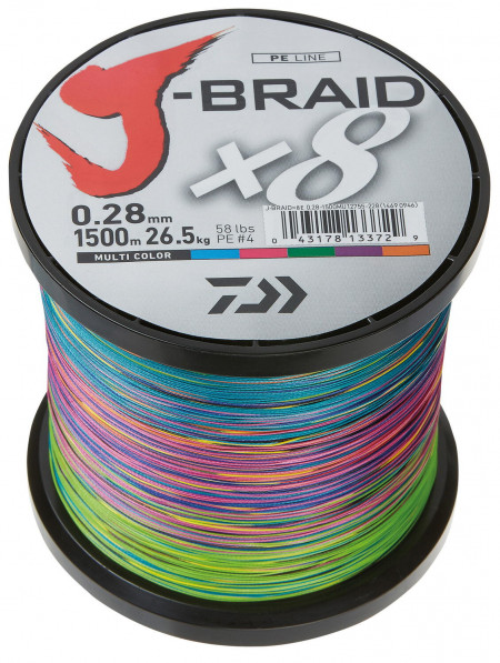 FIR TEXTIL DAIWA J-BRAID X8 MULTICOLOR 035MM / 36KG / 1500M