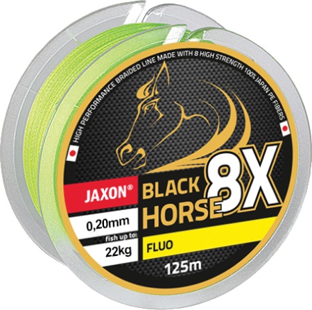 FIR TEXTIL JAXON BLACK HORSE PE 8X FLUO 125M 0.18MM