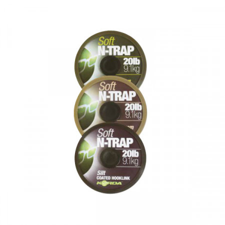 FIR TEXTIL KORDA N-TRAP SOFT COATED WEEDY GREEN 20M 15LBS