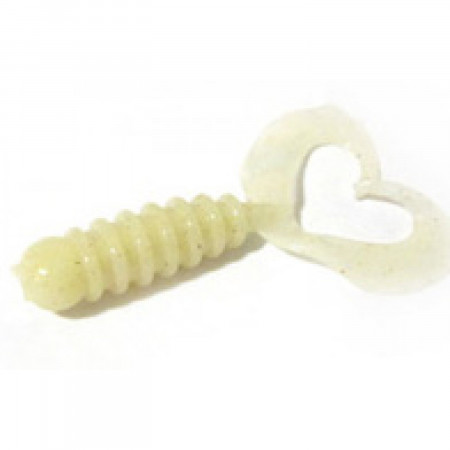 GRUB ROCK'N BAIT CULTIVA RB-1 18 WHITE RING TWIN TAIL