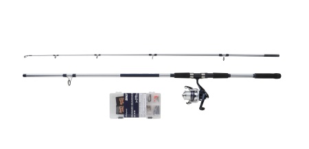 SET LANSETA SHAKESPEARE SALT SEABASS SEARCHER 9FT/2.70M 40-80G 2SEC + MULINETA 6000