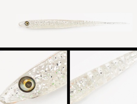 SHAD ADUSTA LANCETIC 3.5 8.5CM 013 CLEAR SILVER GLITTER S 10BUC/PLIC