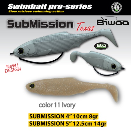 SHAD BIWAA SUBMISSION 5 13CM 11 IVORY 3BUC/PLIC