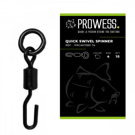 VARTEJ PROWESS RAPID SPINNER NEGRU MAT T4 10BUC/PAC