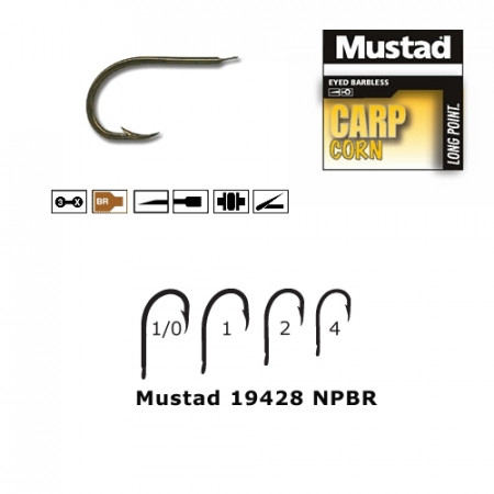 CARLIG MUSTAD CARP CORN BRONZ,REVERS,CIOC PAPAGAL NR 1/0 19428.01 - 10BUC/PL