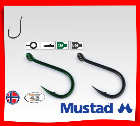 CARLIG MUSTAD CRAP XV2 CHODDA OCHI NICHEL NEGRU NR 4 60554NPTX.4 - 10BUC/PL