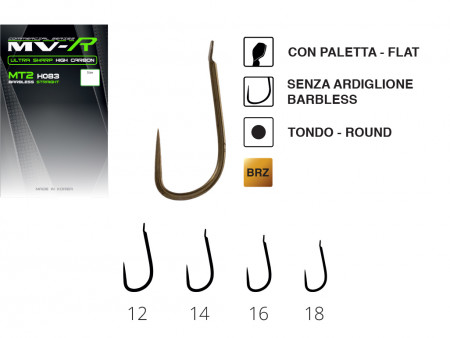 CARLIGE MAVER MV-R H083 MT-2 EYED NR 14 BARBLESS