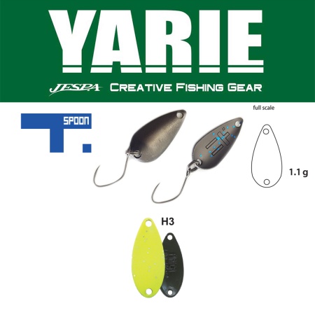 LINGURITA OSCILANTA YARIE JESPA 706 T-SPOON 1.1GR CULOARE H3 CHART GLITTER