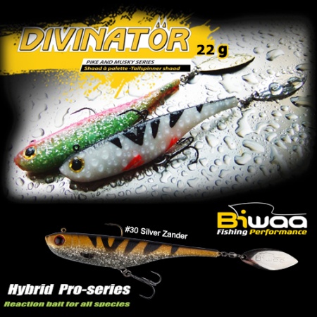 SPINNERTAIL BIWAA DIVINATOR JUNIOR 14CM 22GR 30 SILVER ZANDER