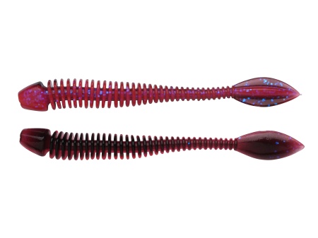 WORM BERKLEY POWERBAIT POWER FLAIL 70MM SALMON EGG RED / BLACK