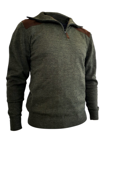 PULOVER TROYER VERDE SUBTIRE 2XL