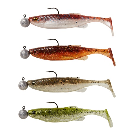 SHAD SAVAGE GEAR FAT MINNOW TAIL RTF 9CM 7G+7.5G 2 0 CLEARWATER 4+4BUC/PL