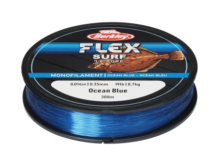 FIR MONOFILAMENT BERKLEY FLEX SURF 250M/275YD, 0,40MM, 11,2KG/25LB OCEAN BLUE