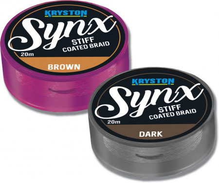 FIR TEXTIL CU CAMASA KRYSTON SYNX STIFF COATED 20M 30LB GRAWEL BROWN