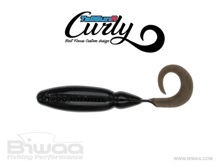 GRUB / TWISTER BIWAA TAILGUNR CURLY 3.5 9CM 110 UV BLACK 7BUC/PLIC
