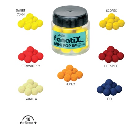 POP UP CARP ZOOM MINI FANATI-X 10MM 25GR STRAWBERRY