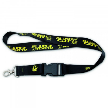 SNUR PORT ACCESORII BLACK CAT LANYARD KEYCHAIN