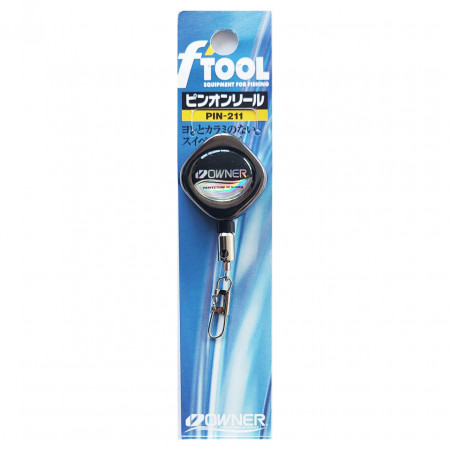 BRELOC CU AGRAFA PIN ON REEL OWNER PIN-211 NEGRU