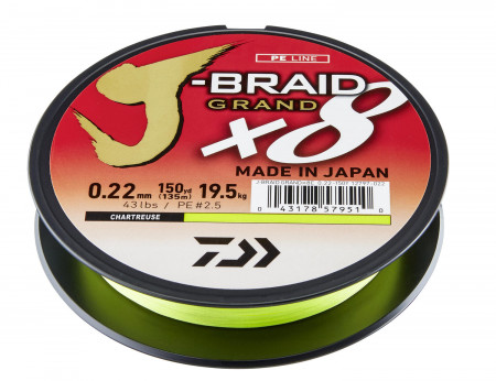 FIR TEXTIL DAIWA J-BRAID GRAND X8E CHARTR. 013MM/8,5KG/135M
