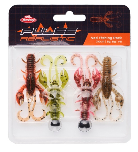 SET RACI BERKLEY PULSE REALISTIC CRAW NED FISHING PACK 3-5G