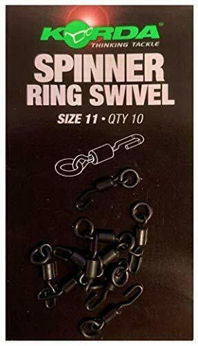 VARTEJ CU ANOU SI AGRAFA RAPIDA KORDA SPINNER RING SWIVEL NR.11 10BUC/PLIC