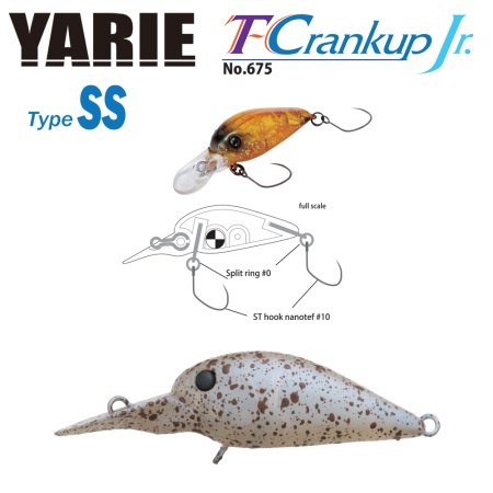 VOBLER YARIE JESPA 675 T-CRANKUP JR TYPE SS 2.8MM 2.1GR CULOARE C22 TANA COLOR