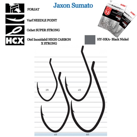 CARLIGE JAXON SUMATO CAT FISH NR 6/0 NEGRU 5/PLIC