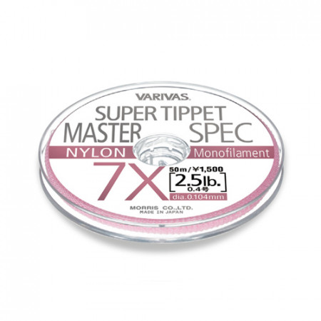 FIR MONOFILAMENT VARIVAS SUPER TIPPET MASTER SPEC NYLON 3X 50M 0.205MM 7.6LB