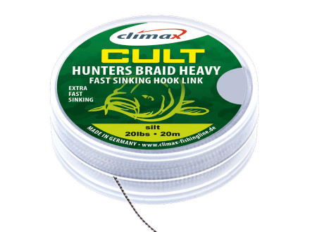 FIR TEXTIL CLIMAX CULT HUNTERSBRAID HEAVY SINKING HOOKLINK 20M 30LB DARK SILT