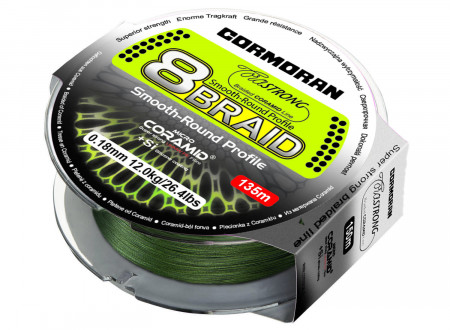 FIR TEXTIL CORMORAN CORASTRONG 8BRAID VERDE 010MM/6,3KG/135M