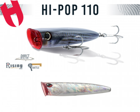 POPPER HERAKLES HI-POP 110 11cm 26gr White Flash