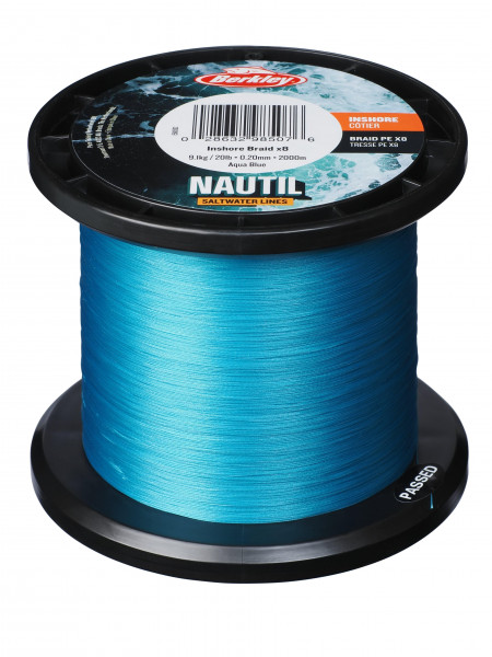 FIR TEXTIL BERKLEY NAUTIL BRAID X8 2000M 0.14 AQUABLUE
