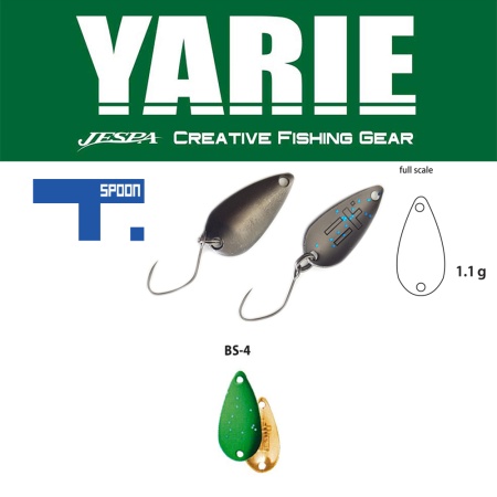 LINGURITA OSCILANTA YARIE JESPA 706 T-SPOON 1.1GR CULOARE BS4 LIME GLITTER