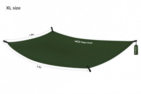 MINI TENDA 220CM X 140CM PRELATA DD MAGIC CARPET XL OLIVE GREEN