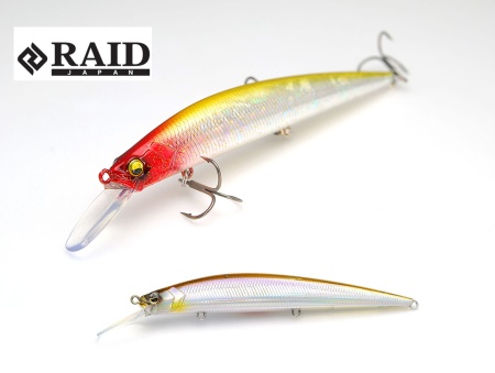 VOBLER RAID LEVEL MINNOW PLUS 125MM 14GR 001 NEON WAKASAGI