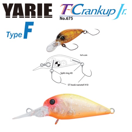VOBLER YARIE JESPA 675 T-CRANKUP JR TYPE F 2.8MM 1.8GR CULOARE C20 YM TROPICAL