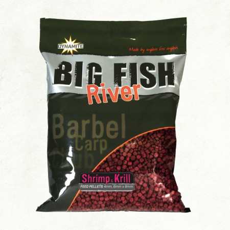 PELETE DYNAMITE BAITS BIG FISH RIVER - SHRIMP & KRILL PELLETS 4/6/8MM 1,8KG