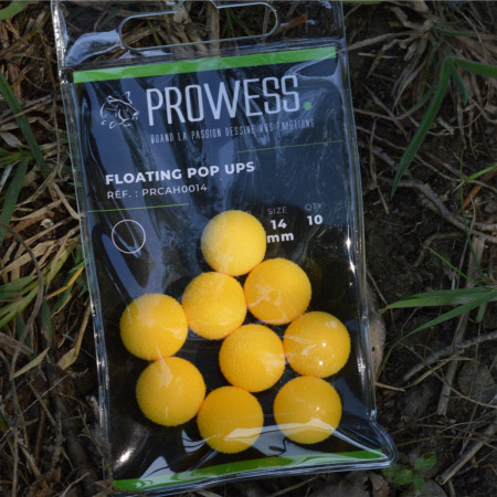 POP UP FLOTANT ARTIFICIAL PROWESS EVA 14MM GALBEN 10BUC