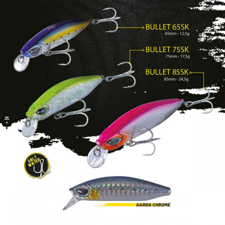 VOBLER HERAKLES BULLET 85SK 8.5cm 24.5gr Sarda Chrome