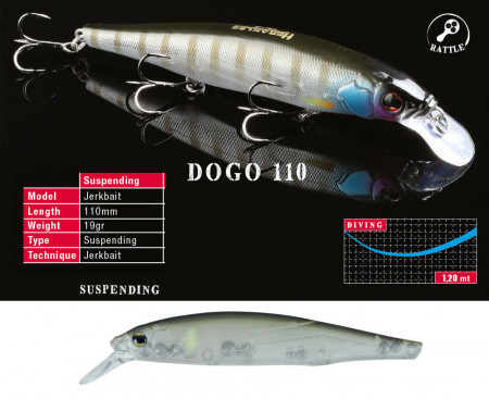 VOBLER HERAKLES DOGO 110SP 11cm 19gr Ghost Ayu