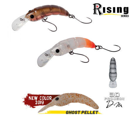 VOBLER HERAKLES MOTH SK SINKING 3.7cm 2.4gr Ghost Pellet
