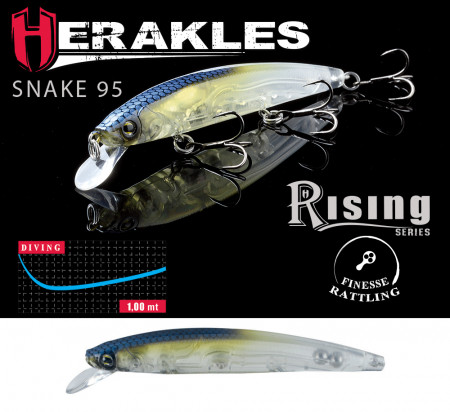 VOBLER HERAKLES SNAKE 95SP 9.5cm 9gr Alburno Ghost