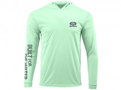BLUZA FLYING FISHERMAN BUILT FOR WATER PERFORMANCE HOODIE TEE MINT