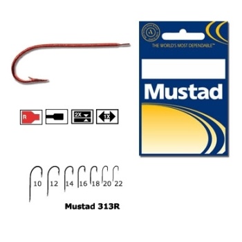 CARLIG MUSTAD CONCURS,ROSU,TIJA LUNGA NR 14 313R.14 - 10BUC/PL