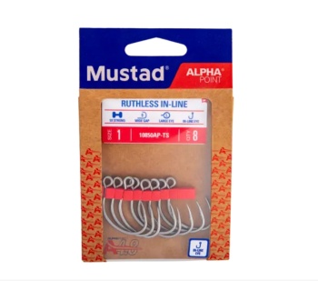 CARLIG MUSTAD RUTHLESS IN-LINE OCHI 6BUC/PL NR. 1/0 - Img 3