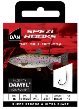 CARLIGE LEGATE DAM SPEZI TROUT NR.10 0.14MM 1.5KG 180CM 10PCS
