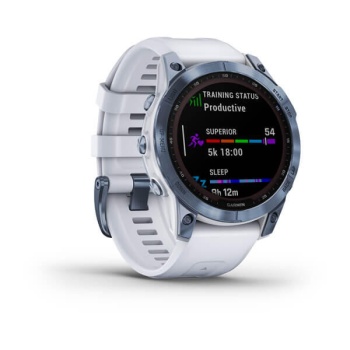 CEAS GARMIN FENIX 7 SAPPHIRE SOLAR MINERAL BLUE TI / WHITE 47MM - Img 3