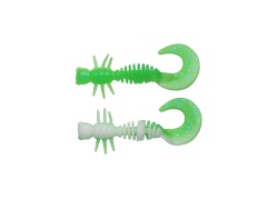 CREATURA BERKLEY POWERBAIT POWER CURLY 40MM SPRING GREEN / WHITE